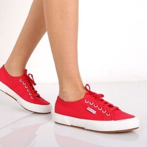 Superga Red Sneakers Women's Size 10